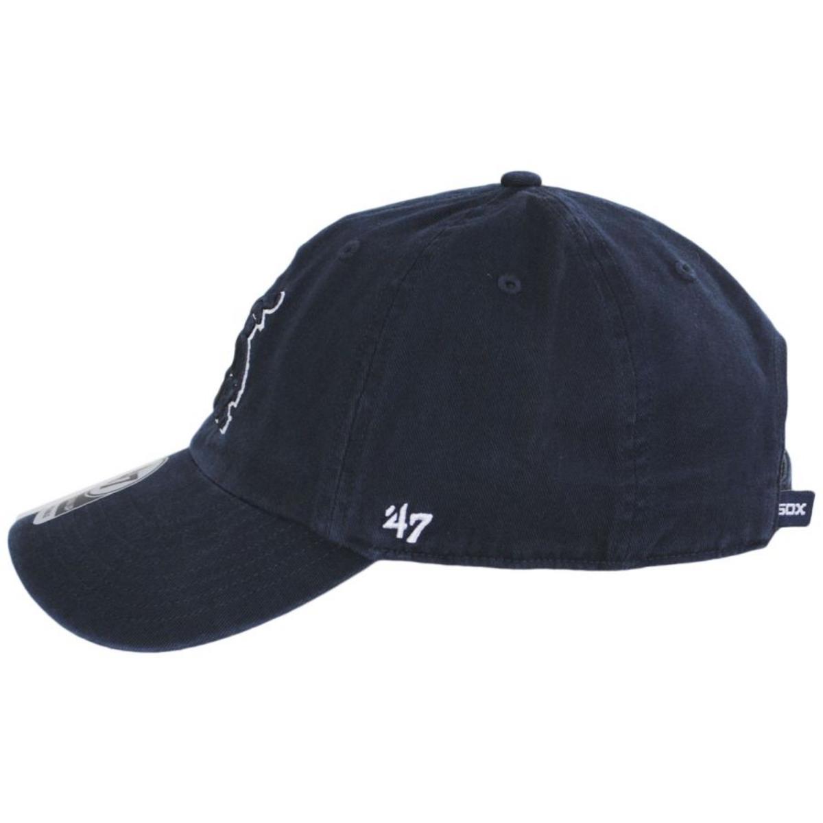 47 Brand | Chicago White Sox MLB Cooperstown Home Clean Up Strapback Baseball Cap Dad Hat | 203395 | profile | NAVY