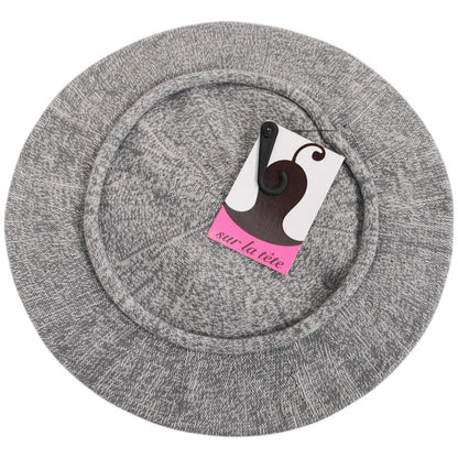 sur la tete | Cotton Beret - 11.5 inch Diameter | 151101 | under | GRAPHITE TWIST