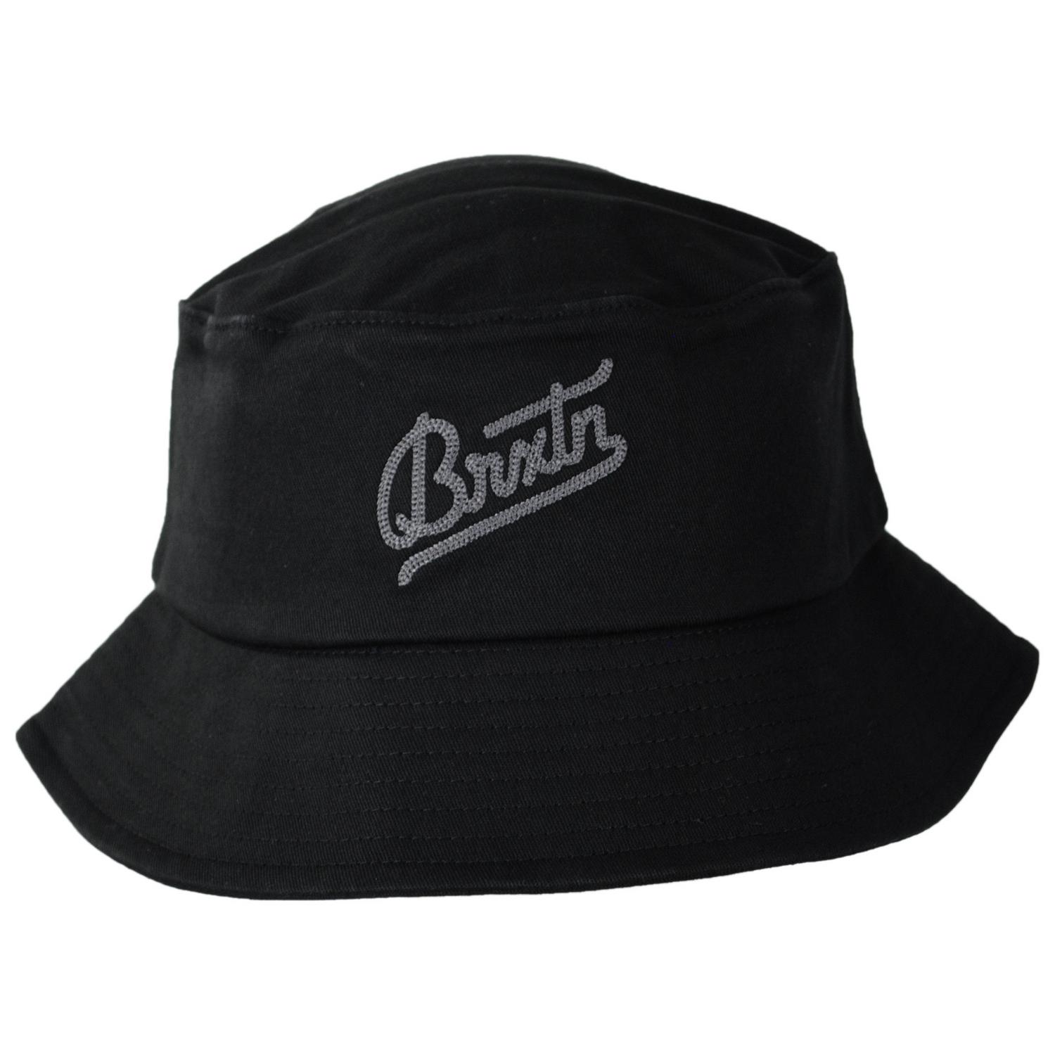 BRIXTON HATS | Eldon Cotton Packable Bucket Hat | 185560 | front | BLACK