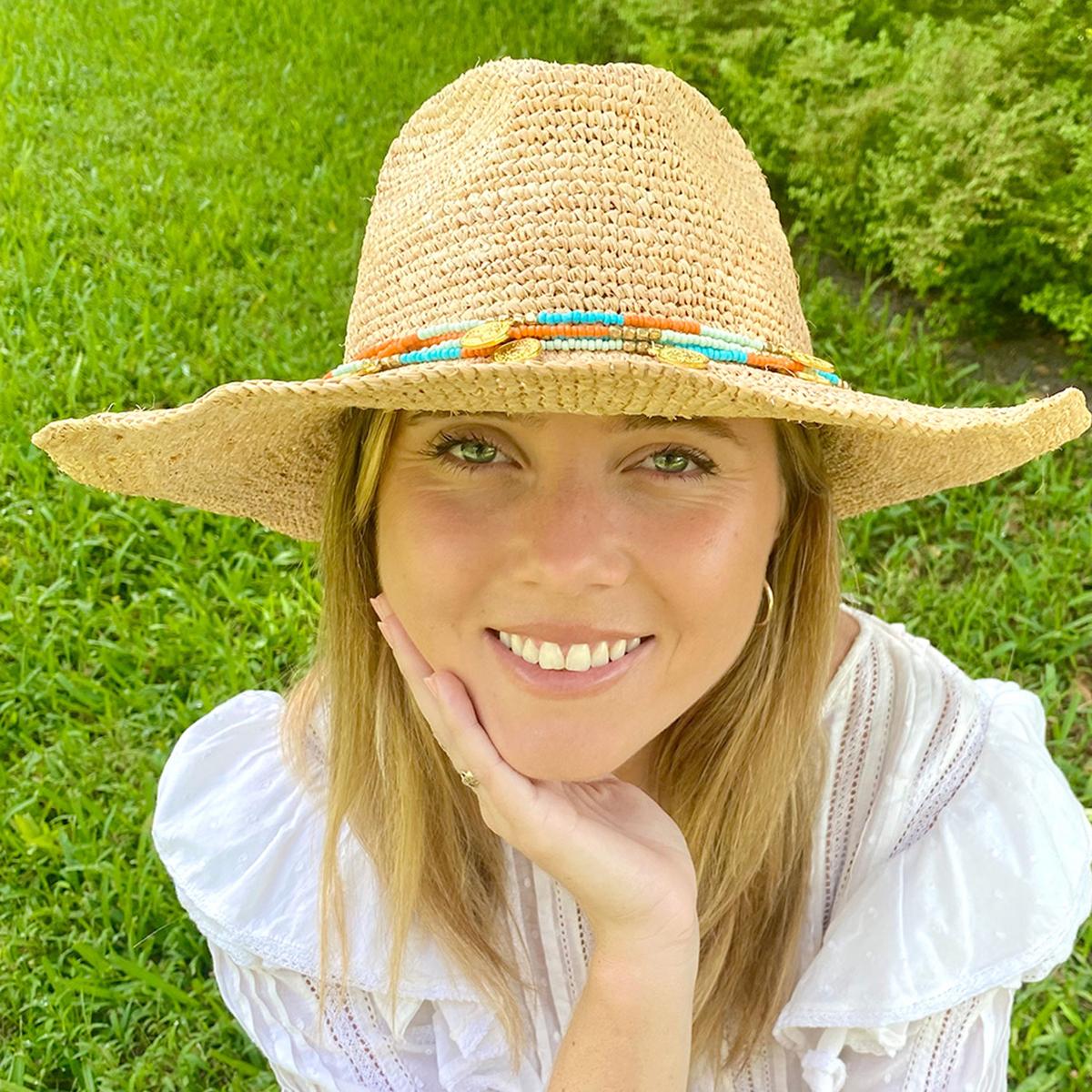 NIKKI BEACH | Ibiza Raffia Crochet Western Hat | 102716 | lsfthree | NATURAL