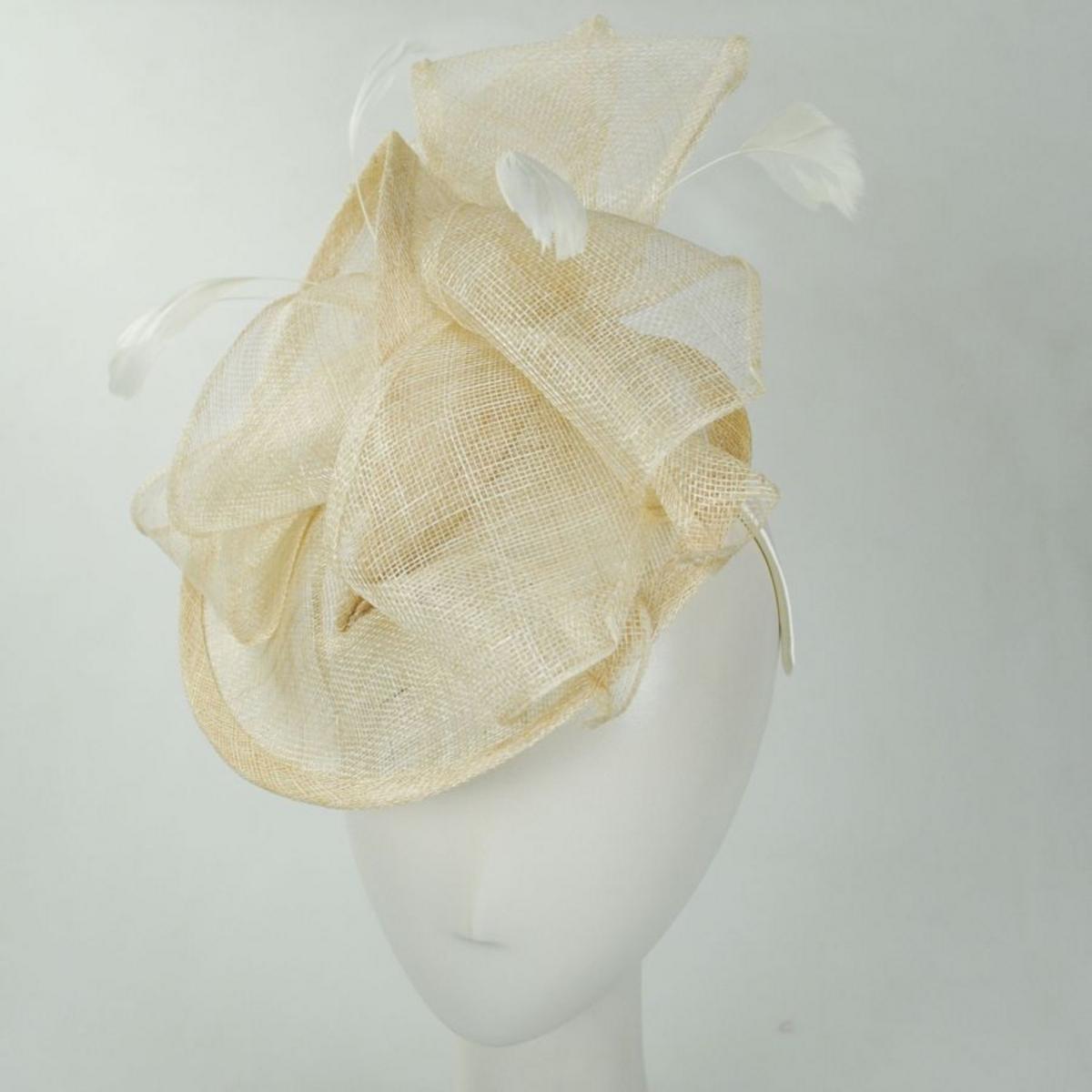 Jeanne Simmons | Isabelle Sinamay Straw Fascinator Hat | 120764 | profile | NATURAL