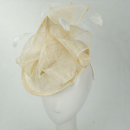 Jeanne Simmons | Isabelle Sinamay Straw Fascinator Hat | 120764 | profile | NATURAL