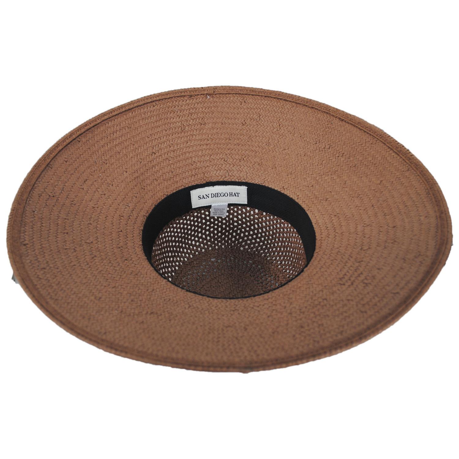 San Diego Hat Company | Clara Toyo Straw Lampshade Sun Hat | 103592 | under | BROWN
