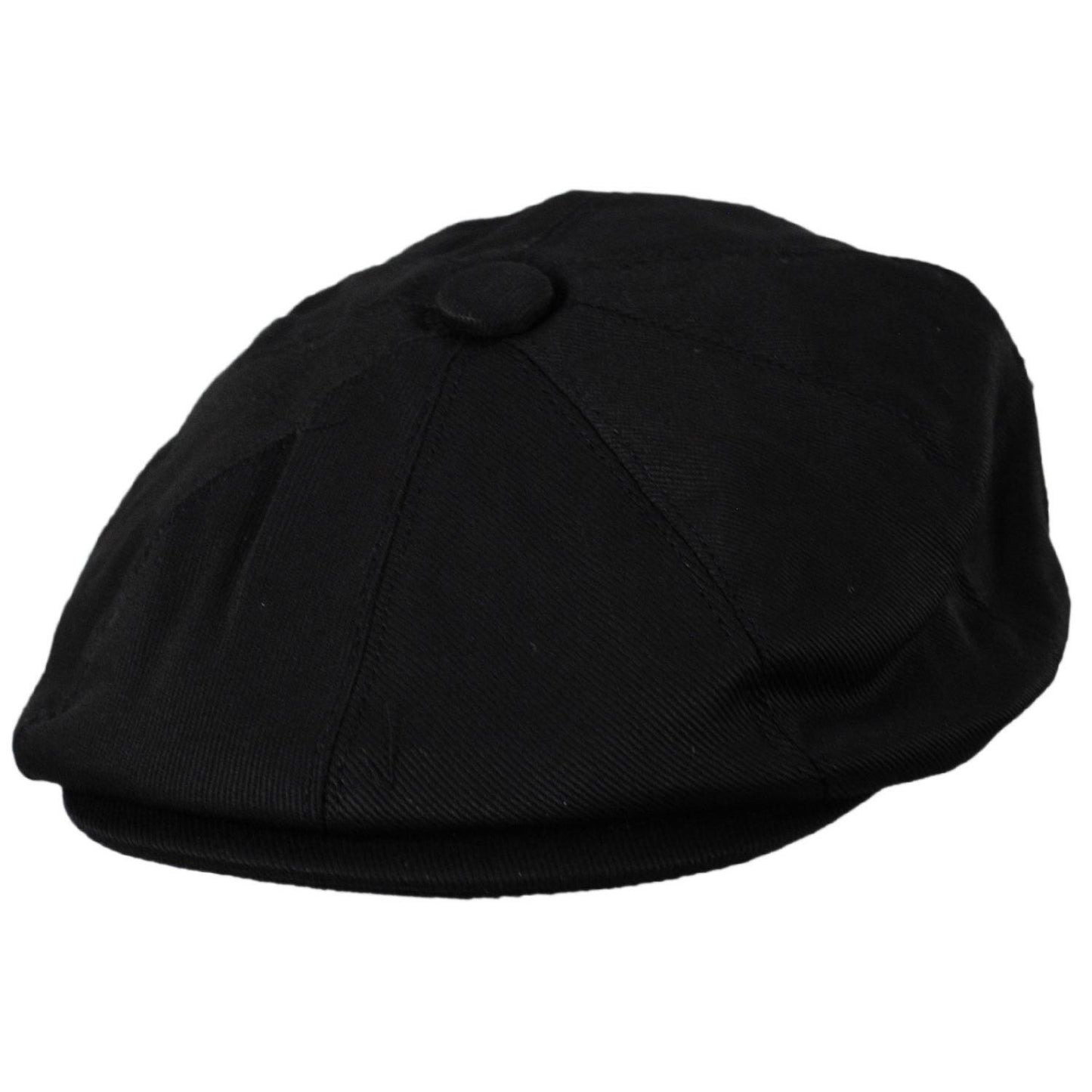 Jaxon Hats | Cotton Newsboy Cap | 167770 | lead | BLACK