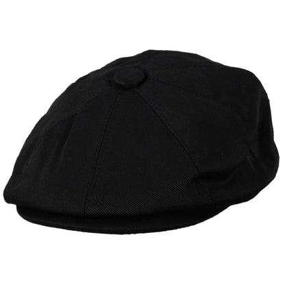 Jaxon Hats | Cotton Newsboy Cap | 167770 | lead | BLACK