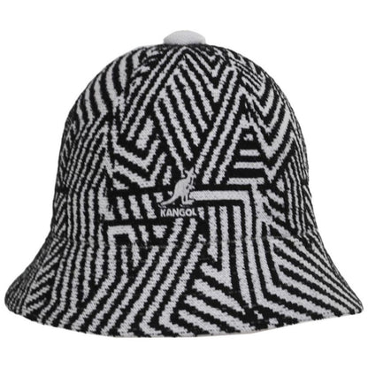 Kangol | Virtual Grid Casual Bucket Hat | 185801 | front | MOONSTRUCK/BLACK
