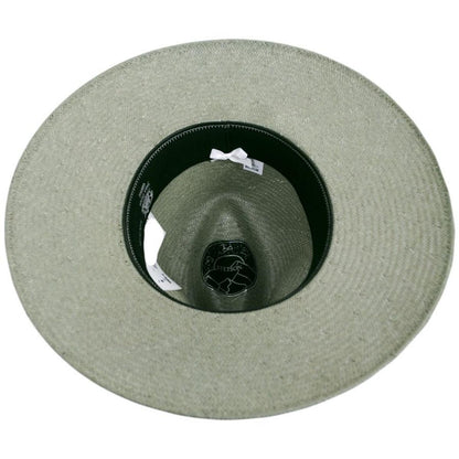 Stetson | Caelus Shantung Straw Wide Brim Fedora Hat | 127040 | under | SEAFOAM