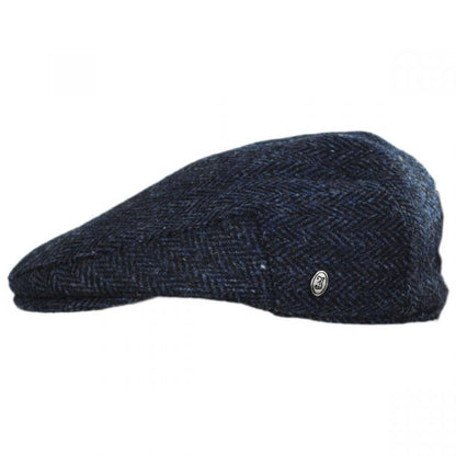 Jaxon & James | Ardmore Harris Tweed Wool Ivy Cap | 170006 | profile | BLUE/BLACK