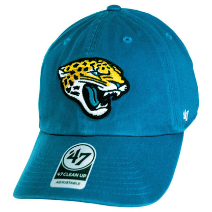 47 Brand | Jacksonville Jaguars NFL Clean Up Strapback Baseball Cap Dad Hat | 203490 | lead | TEAL