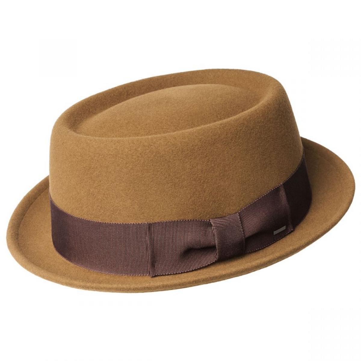 Bailey 1922 | Darron Wool LiteFelt Pork Pie Hat - Caramel & Elemental Blue | 130000FW24 | lead | CARAMEL