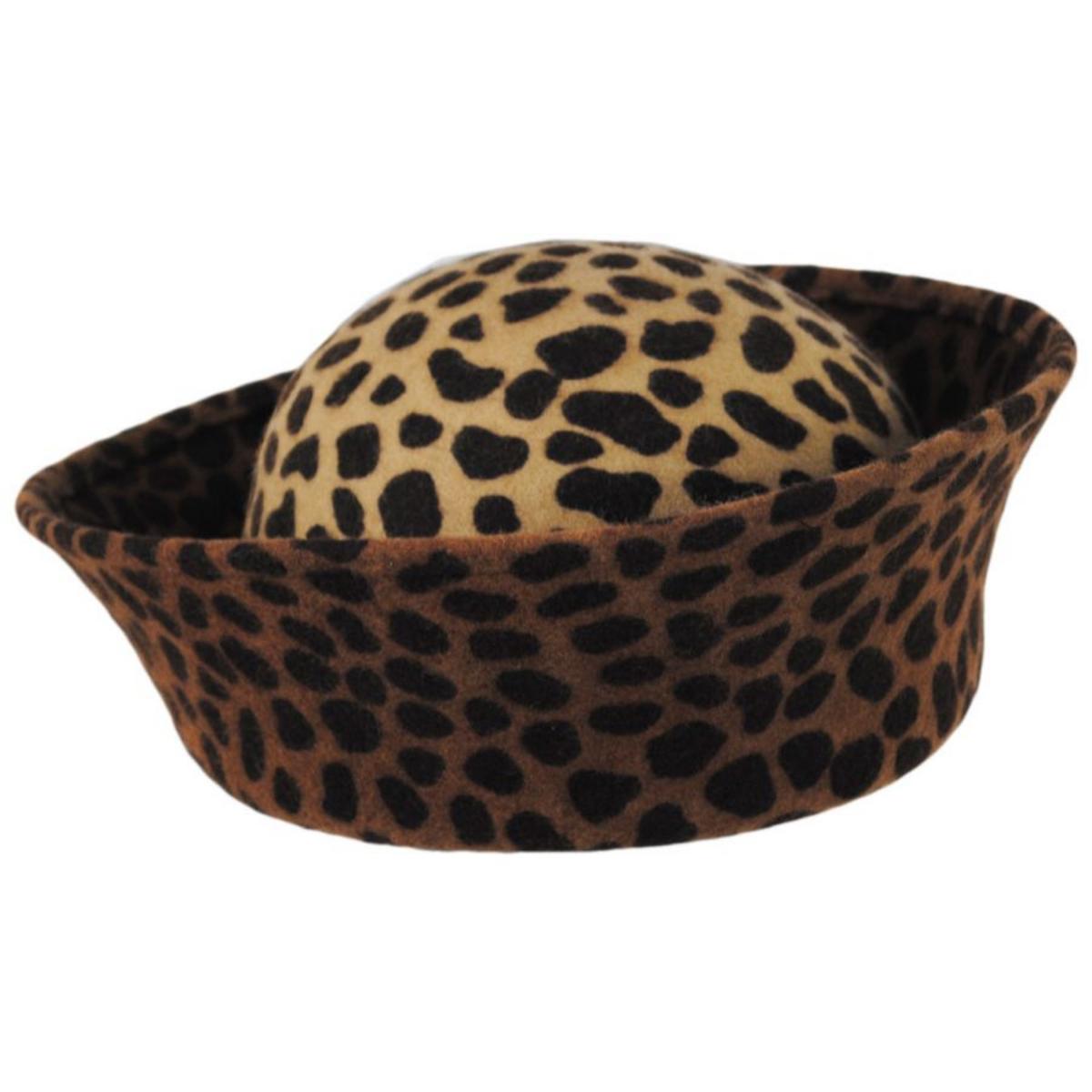 Leopard Six Way Wool Felt Hat - Made to Order