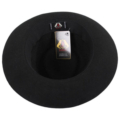 Jaxon Hats | Fur Felt C-Crown Fedora Hat | 131600 | under | BLACK