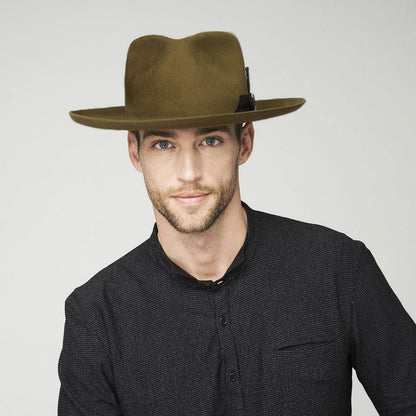 Bailey 1922 | Barksdale Polished Wool Felt Fedora Hat | 130362 | lsmone | BEECH