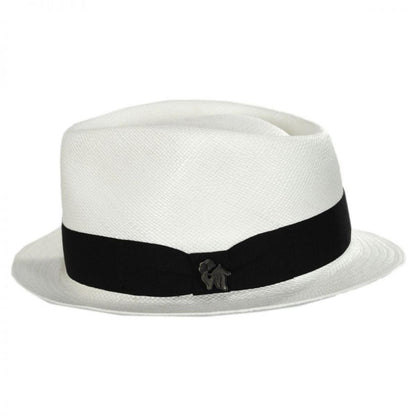 Bigalli | Boston Panama Straw Trilby Fedora Hat | 129202 | profile | WHITE