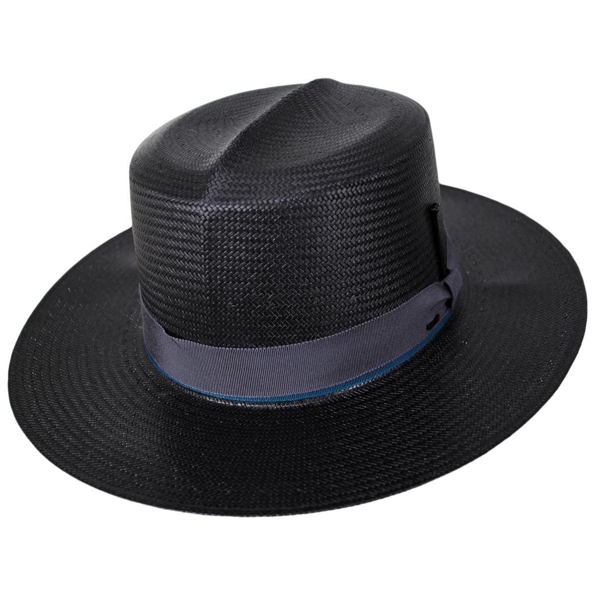 Bailey 1922 | Newhall Shantung LiteStraw Boater Hat | 127897 | lead | BLACK