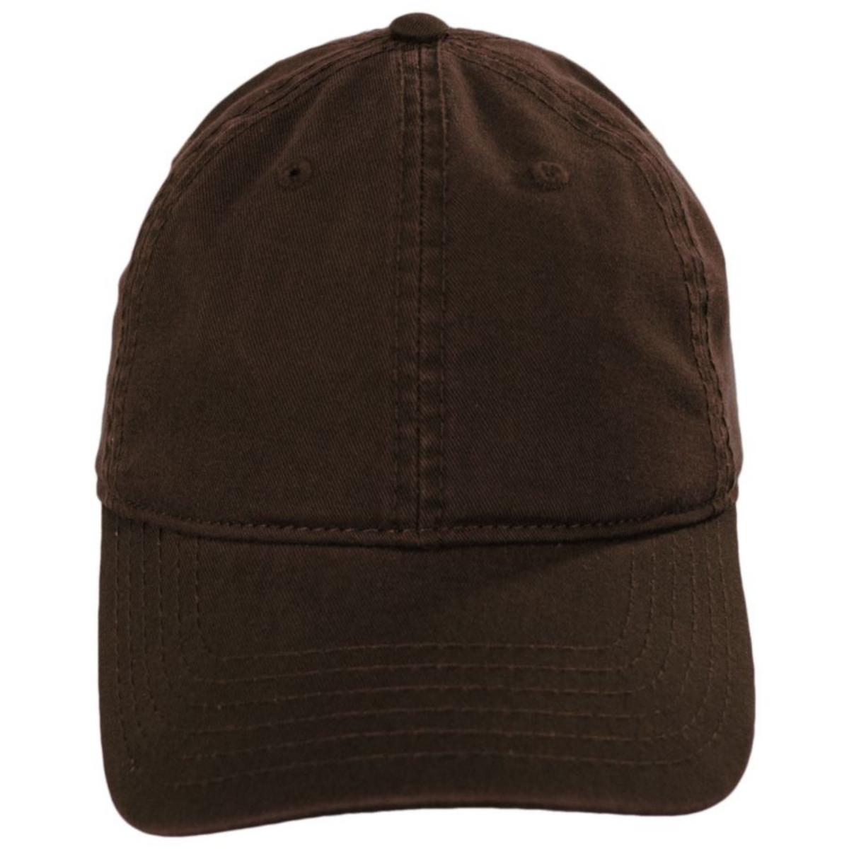 Otto | LoPro Washed Cotton Twill Strapback Baseball Cap Dad Hat | 201407 | front | DARK BROWN