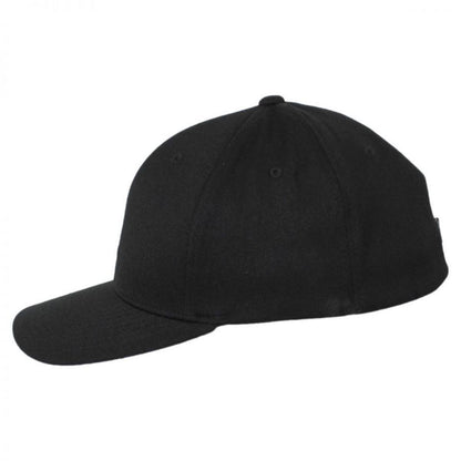 Kangol | Logo Wool FlexFit Fitted Baseball Cap | 201104 | profile | BLACK