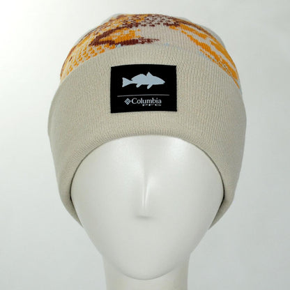 Columbia Sportswear | PFG Fall River Acrylic Knit Beanie Hat | 500747 | front | ANCIENT FOSSIL