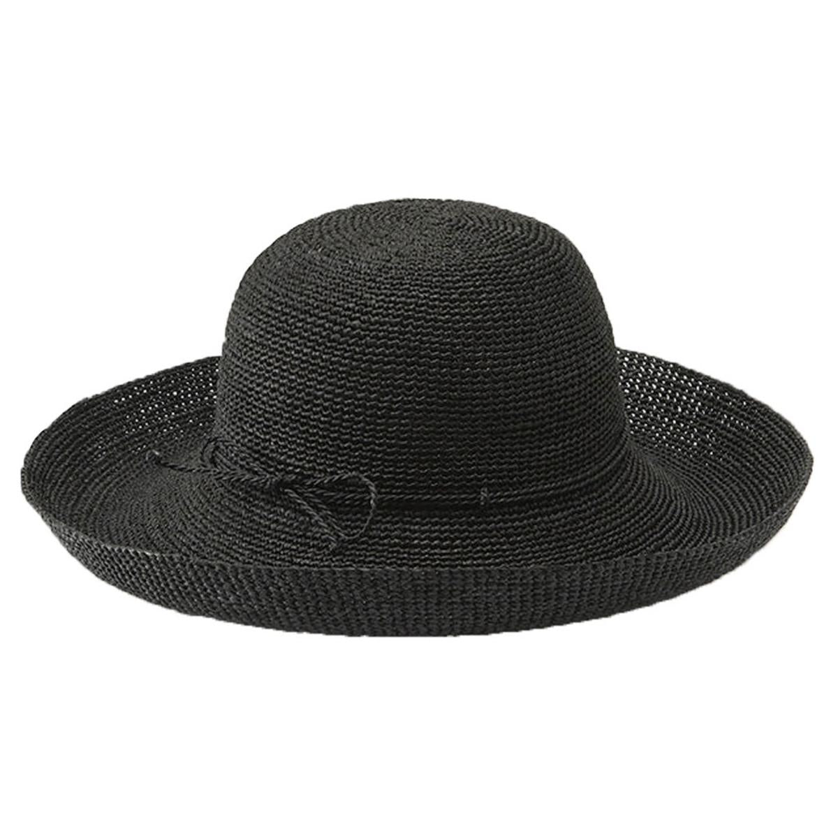 Helen Kaminski | Provence 12 Raffia Straw Sun Hat | 120810 | profile | CHARCOAL