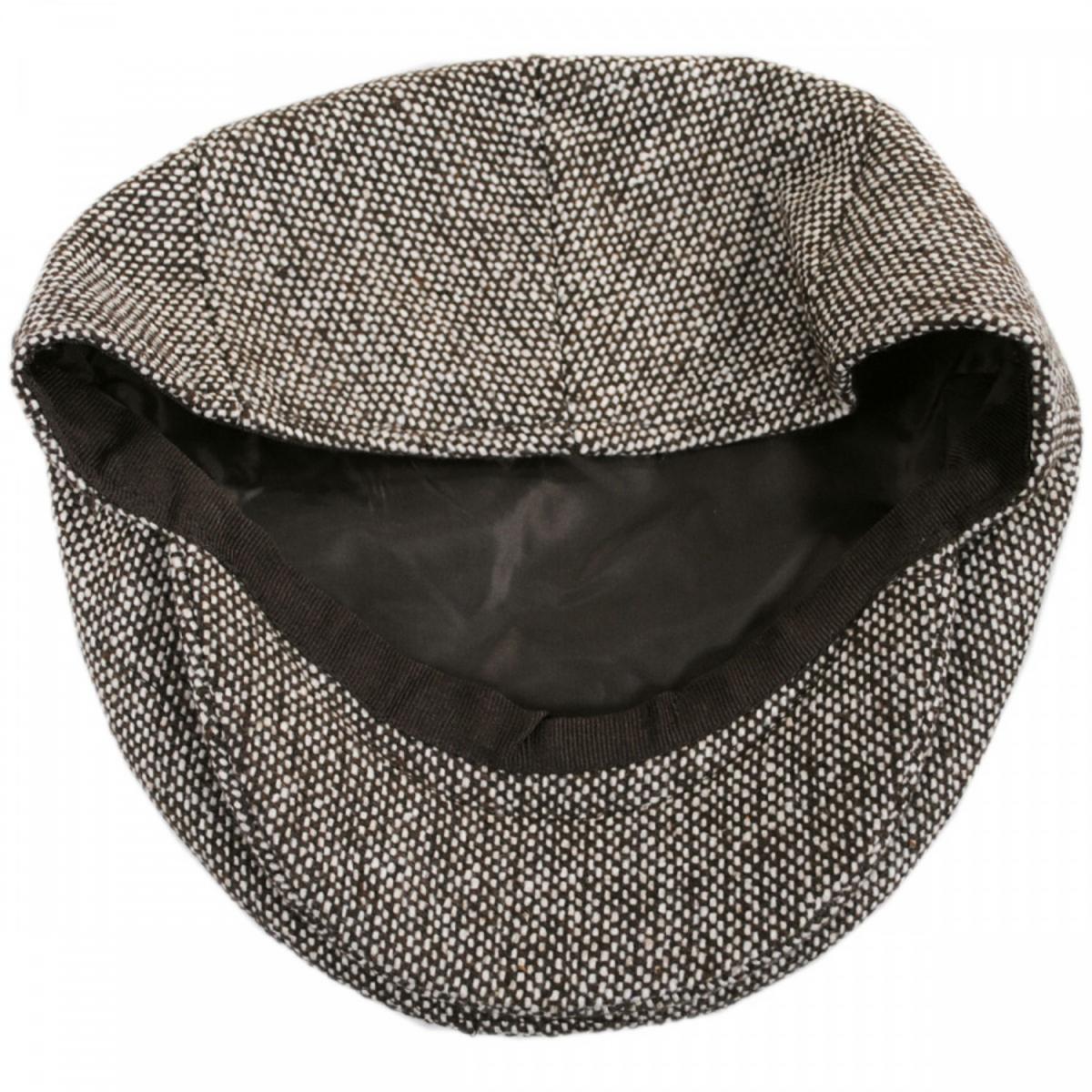 Jaxon Hats | Marl Tweed Wool Blend Ivy Cap | 167751 | under | BROWN