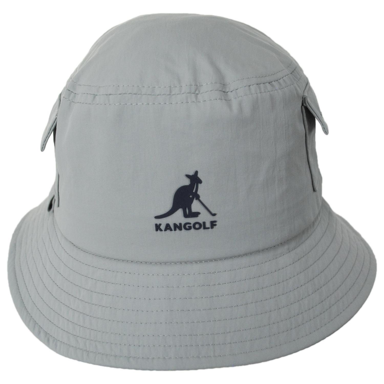 Kangol | Kangolf Nylon Lahinch Bucket Hat | 185842 | front | GREY