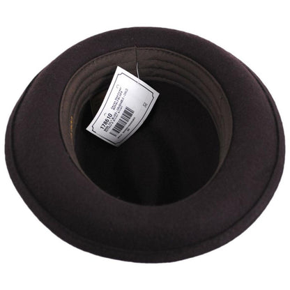 Capas Headwear | Kid's Blues Crushable Wool Felt Trilby Fedora Hat | 507403 | under | BROWN