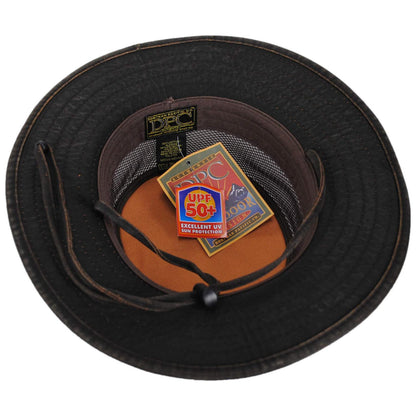 Dorfman Pacific | Weathered Cotton Mesh Boonie Hat | 400609 | under | BROWN