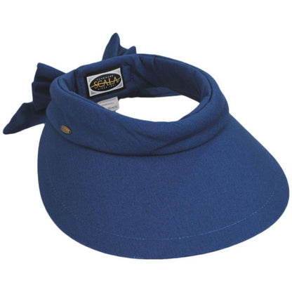Scala | Backbow Cotton Visor | 195018 | lead | ATLANTIC BLUE