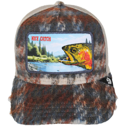 Goorin Bros | Down by the River Plaid Mesh Trucker Snapback Baseball Cap | 200744 | front | PLAID
