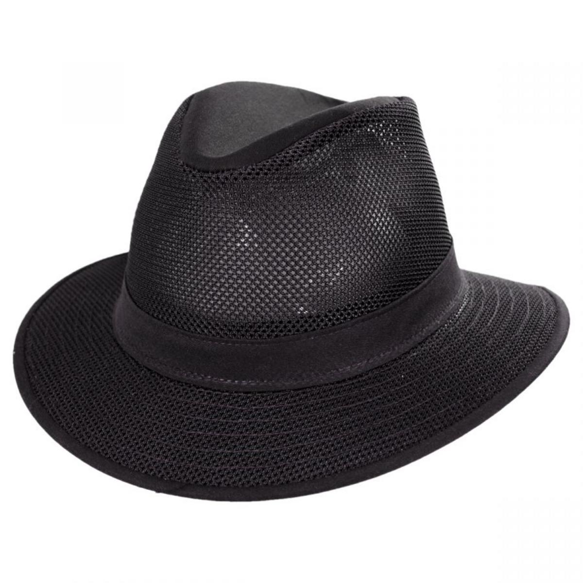 Henschel | Safari Mesh Packable Hat | 140352 | lead | BLACK
