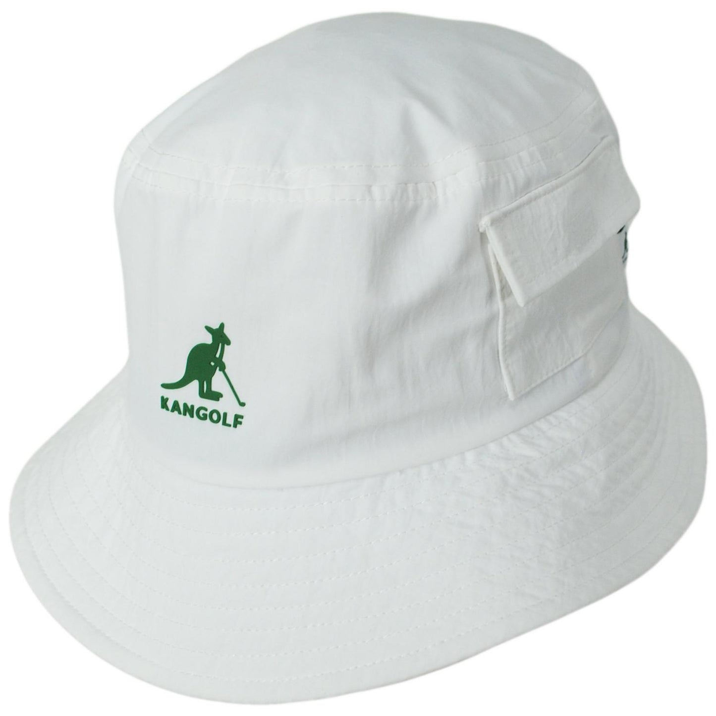 Kangol | Kangolf Nylon Lahinch Bucket Hat | 185842 | lead | WHITE