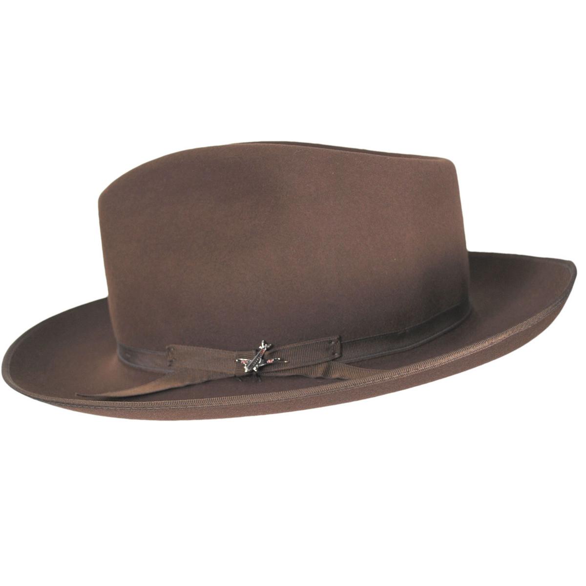 Stetson | Stratoliner Fur Felt Fedora Hat | 130617 | profile | WALNUT