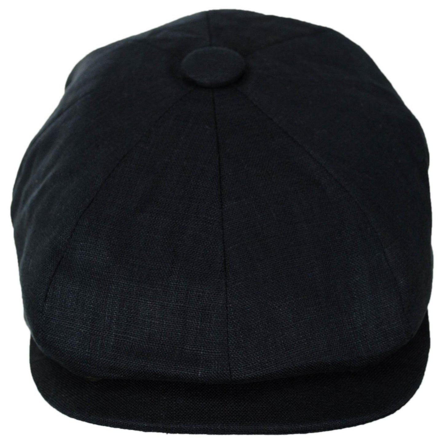 Jaxon Hats | Linen and Cotton Newsboy Cap | 167774 | front | BLACK