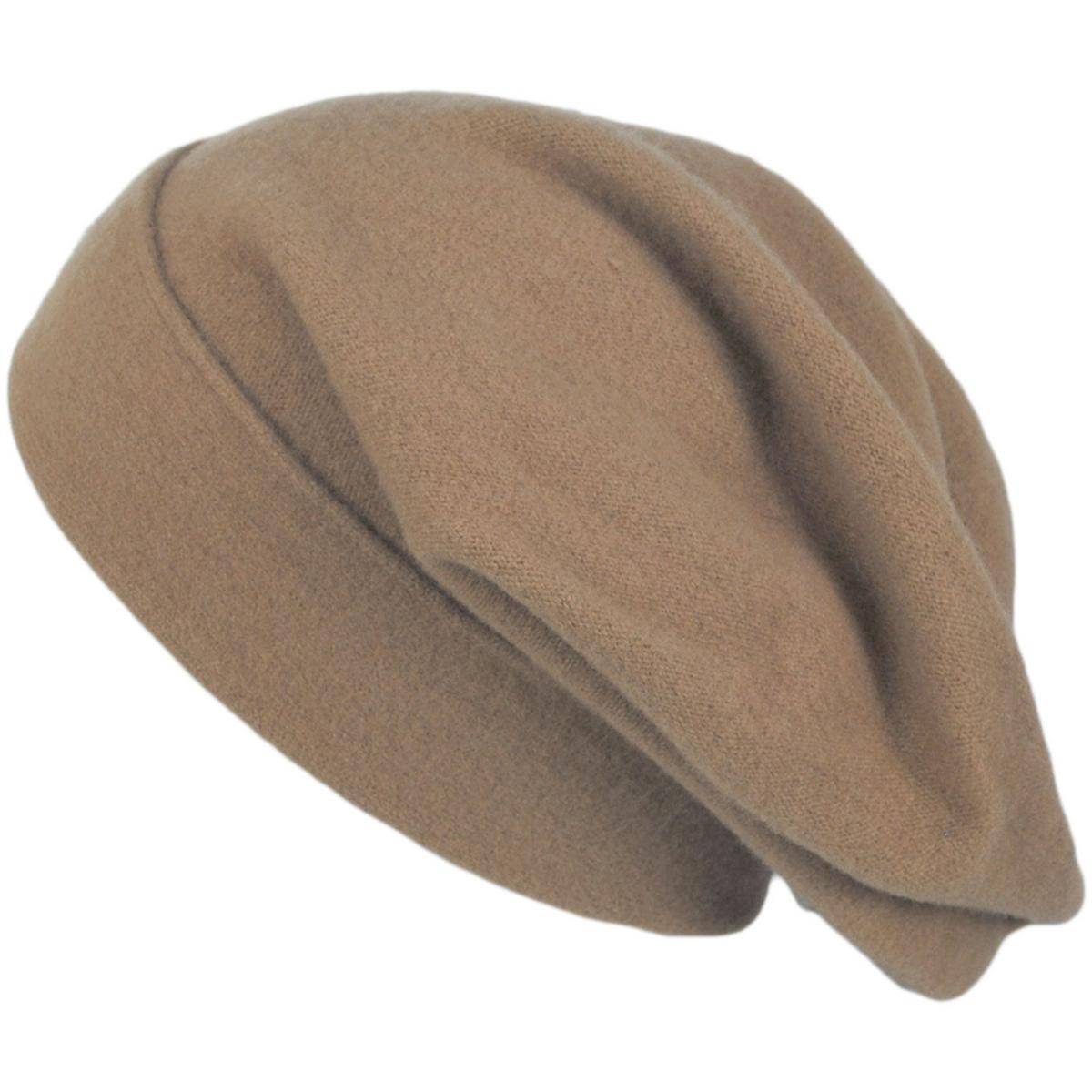 Parkhurst | Wool Slouchy Beanie Hat | 500857 | profile | WARM TAN