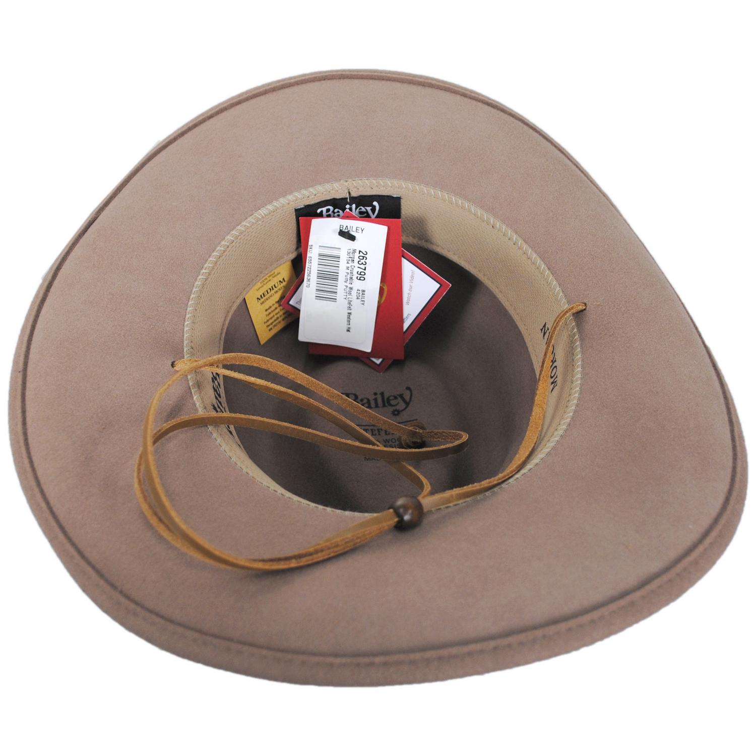 Bailey Western | Morgan Crushable Wool LiteFelt Western Hat | 130154 | under | PUTTY