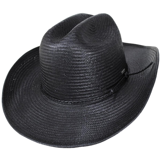 BRIXTON HATS | Range Shantung Straw Cowboy Hat | 128359 | lead | BLACK