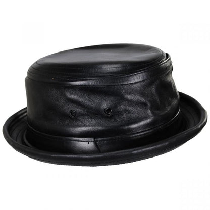 NEW YORK HAT CO | Lambskin Leather Bucket Hat | 187101 | profile | BLACK
