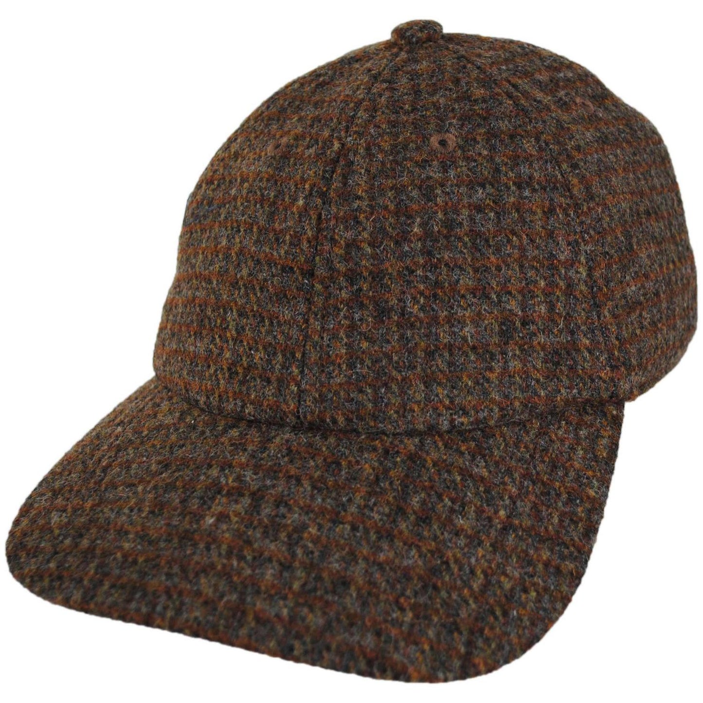 Scala | Adam Tweed Wool Blend Fitted Baseball Cap | 200185 | lead | BROWN