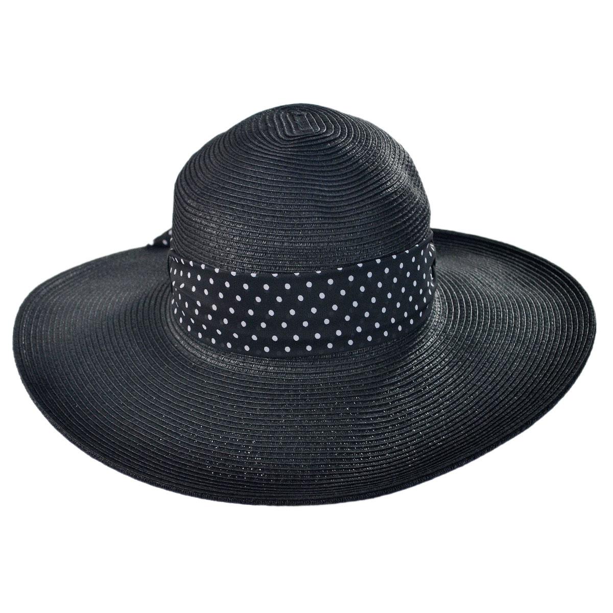 sur la tete | Beach Side Toyo Straw Sun Hat | 104201 | front | BLACK