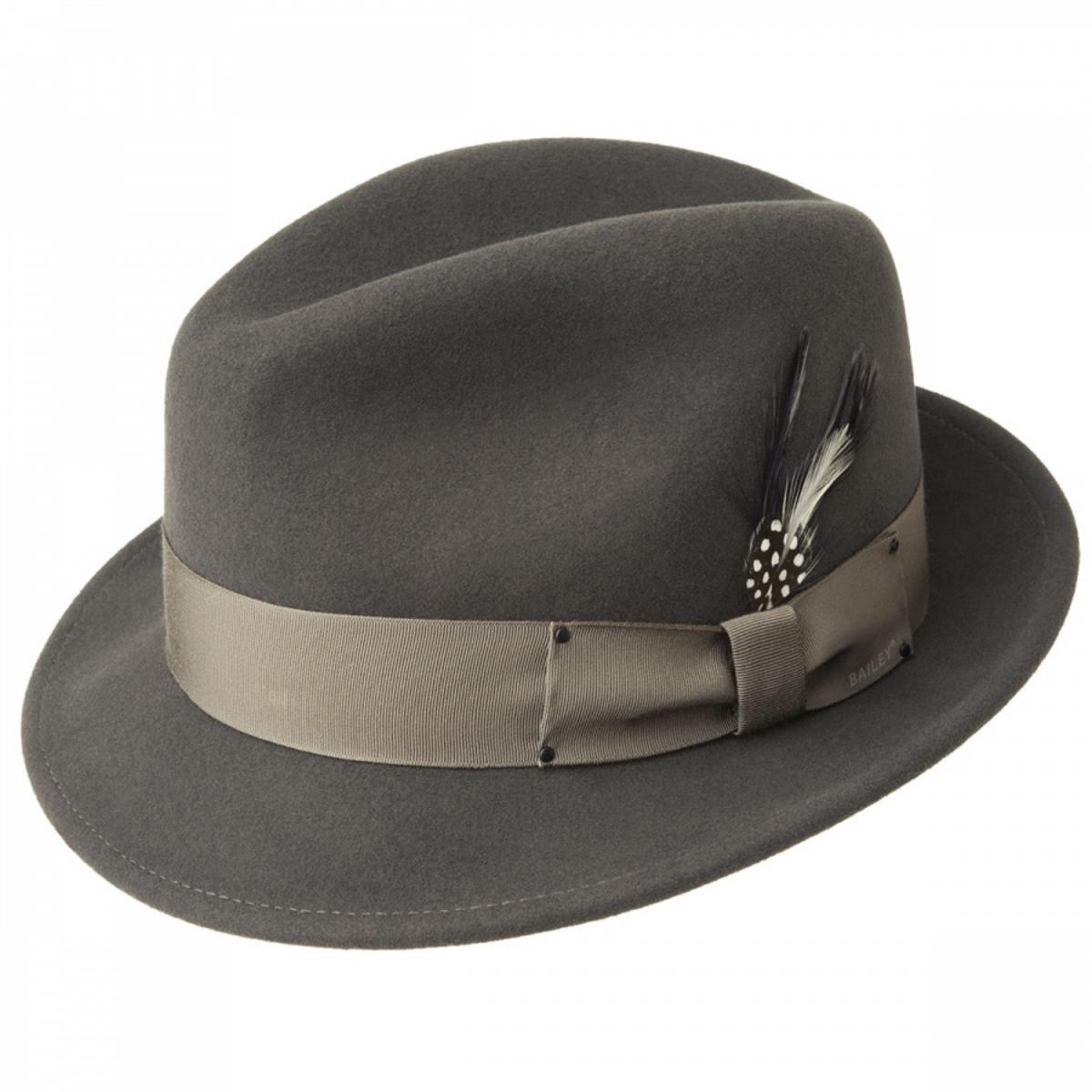 Bailey 1922 | Tino Wool LiteFelt Trilby Fedora Hat | 130008 | lead | BASALT