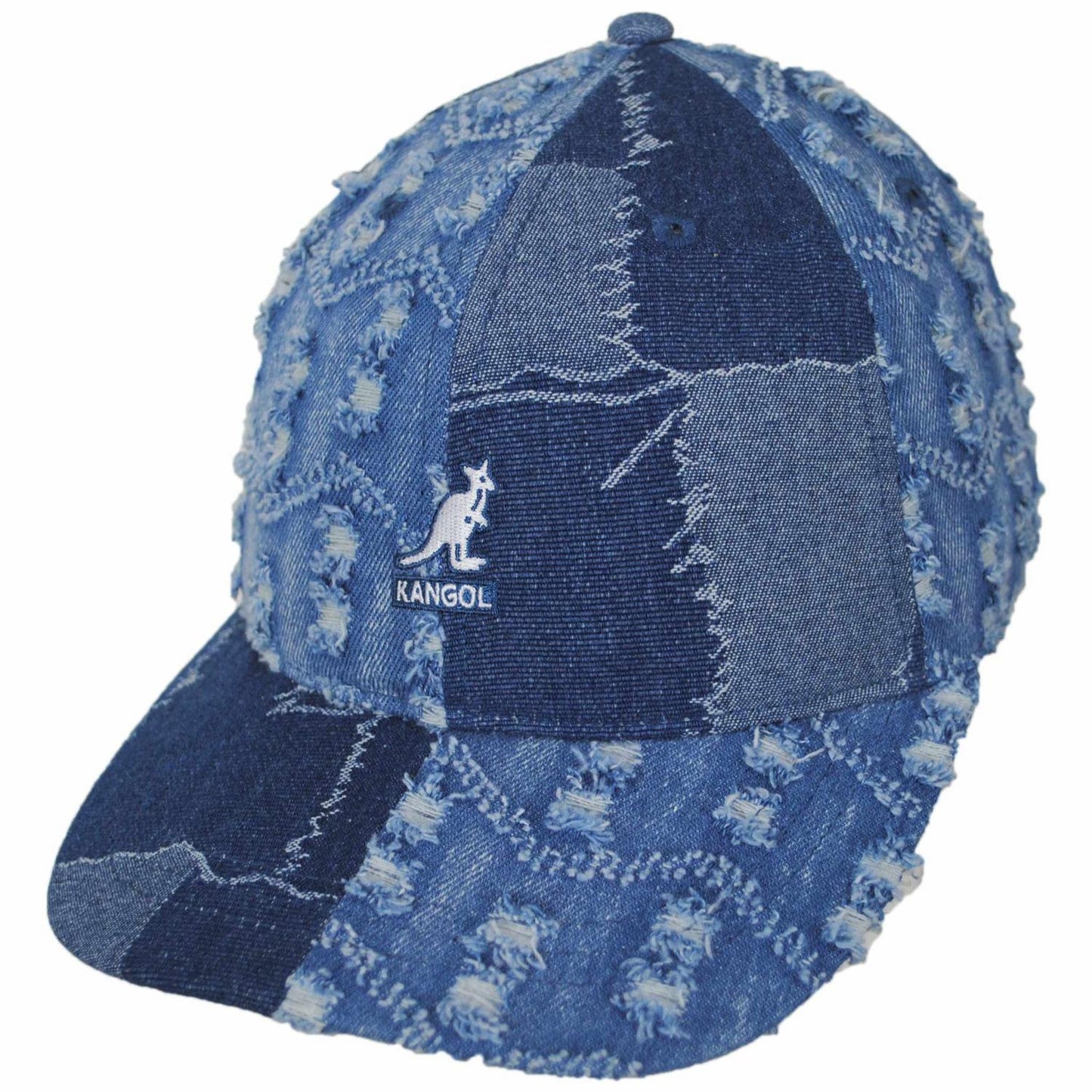 Kangol | Denim Mashup Strapback Baseball Cap Dad Hat | 201132 | lead | MEDIUM BLUE