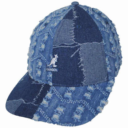 Kangol | Denim Mashup Strapback Baseball Cap Dad Hat | 201132 | lead | MEDIUM BLUE