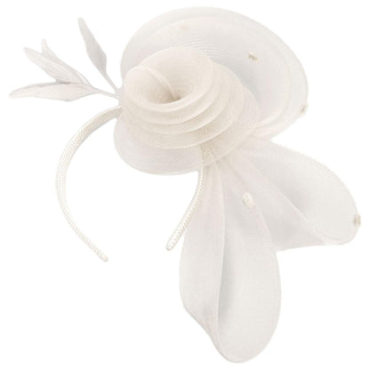 Kathy Jeanne | Pluma Horsehair Mesh Fascinator Hat | 122438 | lead | IVORY/BROWN
