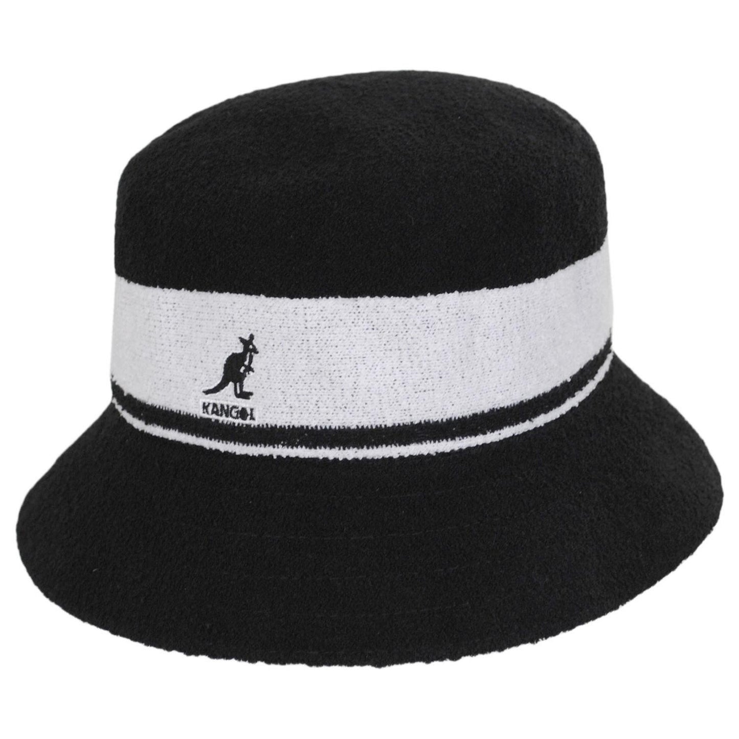 Kangol | Bermuda Stripe Bucket Hat | 185729 | lead | BLACK