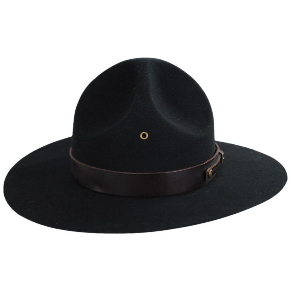 Bailey 1922 | Montana Wool Felt Campaign Hat | 130024 | front | BLACK