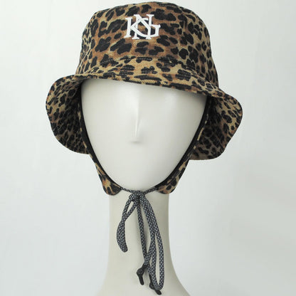 Kangol | Interlock Earflap Bucket Hat | 185851 | front | LEOPARD TAN