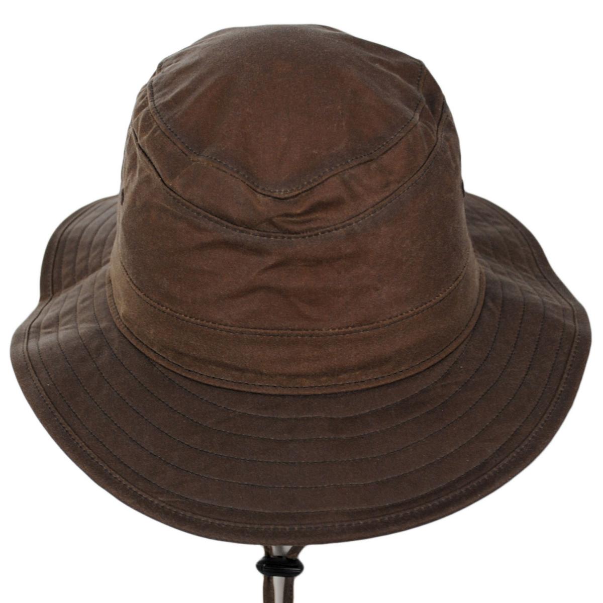BRIXTON HATS | Dunes Safari Waxed Cotton Bucket Hat | 185554 | front | COPPER