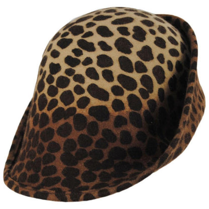 Toucan Collection | Leopard Six Way Wool Felt Hat - Made to Order | 125839 | profile | LEOPARD