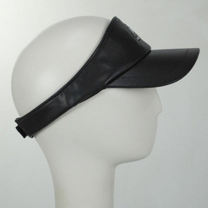 Kangol | Faux Leather Visor | 195607 | profile | BLACK
