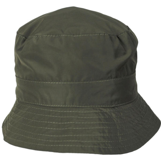 Toucan Collection | Packable Nylon Rain Bucket Hat | 104858 | front | OLIVE GREEN